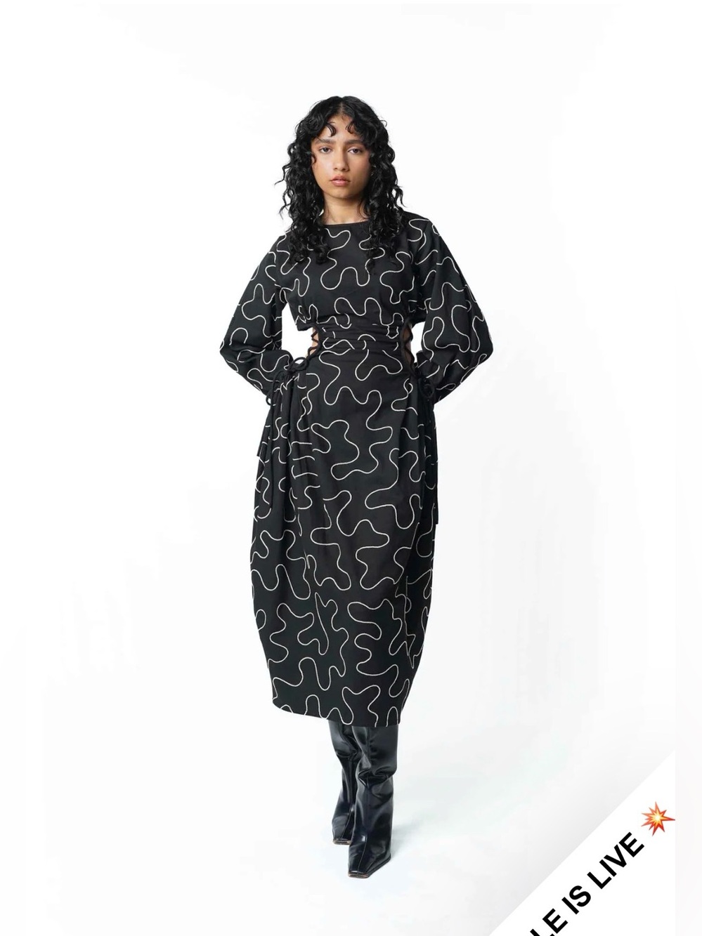 NORBLACK NORWHITE Cut Out Dress - M